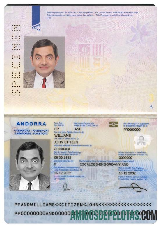 Passaporte de Andorra baixar para verificação